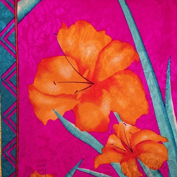 Flora Kung Vibrant Floral Scarf - Picture 7 of 10